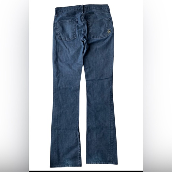 VTG Y2k 2000’s Rich & Skinny Blue Flare Wide Leg Jeans dark wash 27 - Picture 2 of 11